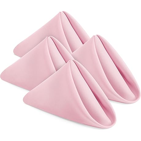 [24 Pack, Pale Pink] Cloth Napkins for Modern Dining