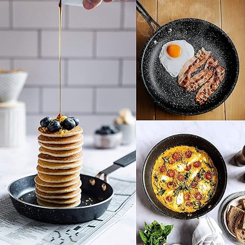 Miniatura 4 de Granitestone Juego de utensilios de cocina antiadherentes originales de 18 piezas y cuchillos Nutriblade de acero inoxidable ultra afilados,