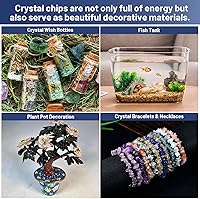 Vista 6 de Chips de cristal de cuarzo de sodalita natural triturado de 1.1 libras, chips de cristales curativos de sodalita a granel, piedras preciosas