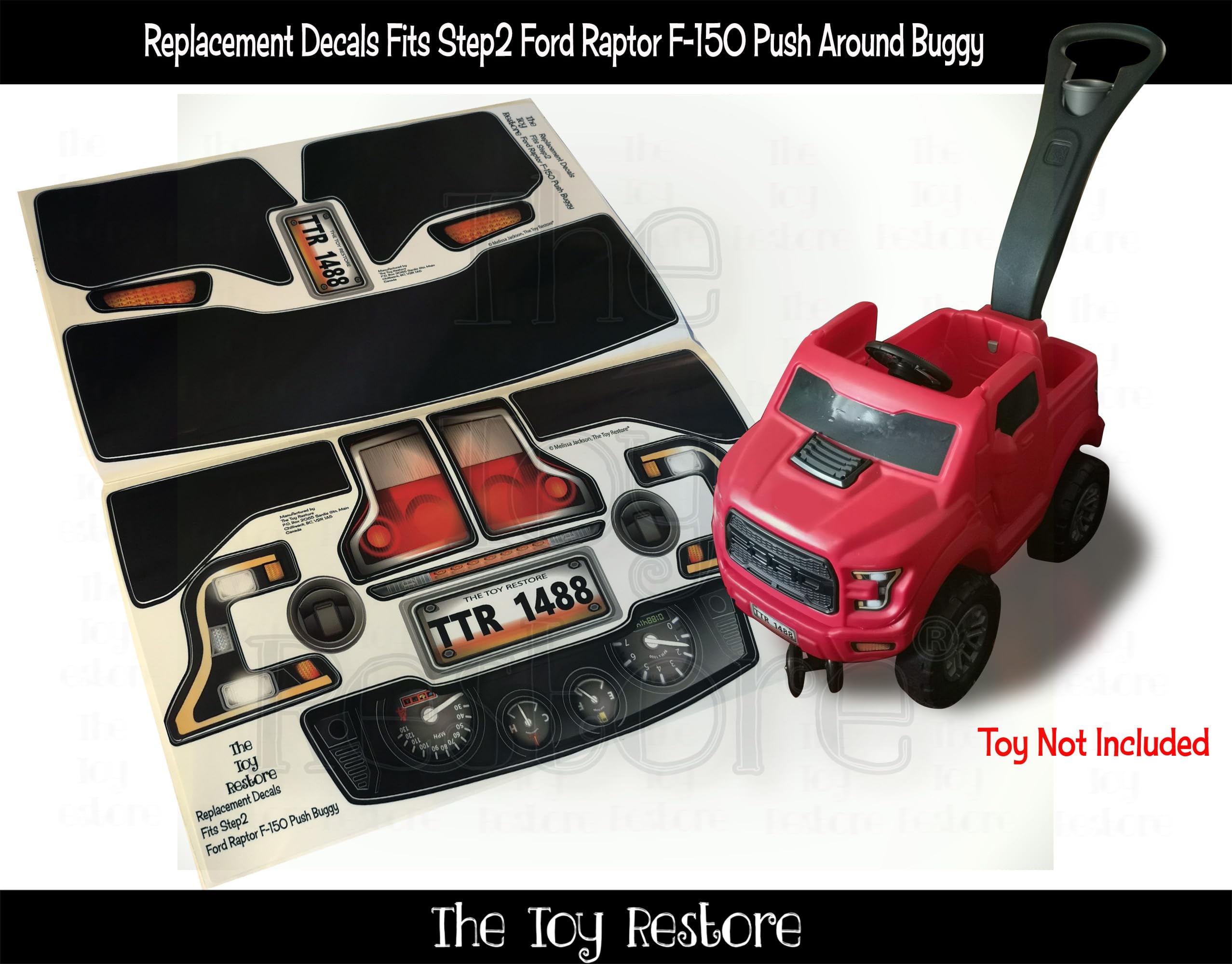 Step2 Push Car Step2 Ford Raptor Push Car Replacement Stickers ...