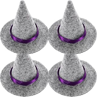 5 Pieces Mini Wine Bottle Decor Set, Mini Witch Hats Party Hats Decoration Wine Bottle Toppers for Candy Covers Wine Bottle Gift Decoration