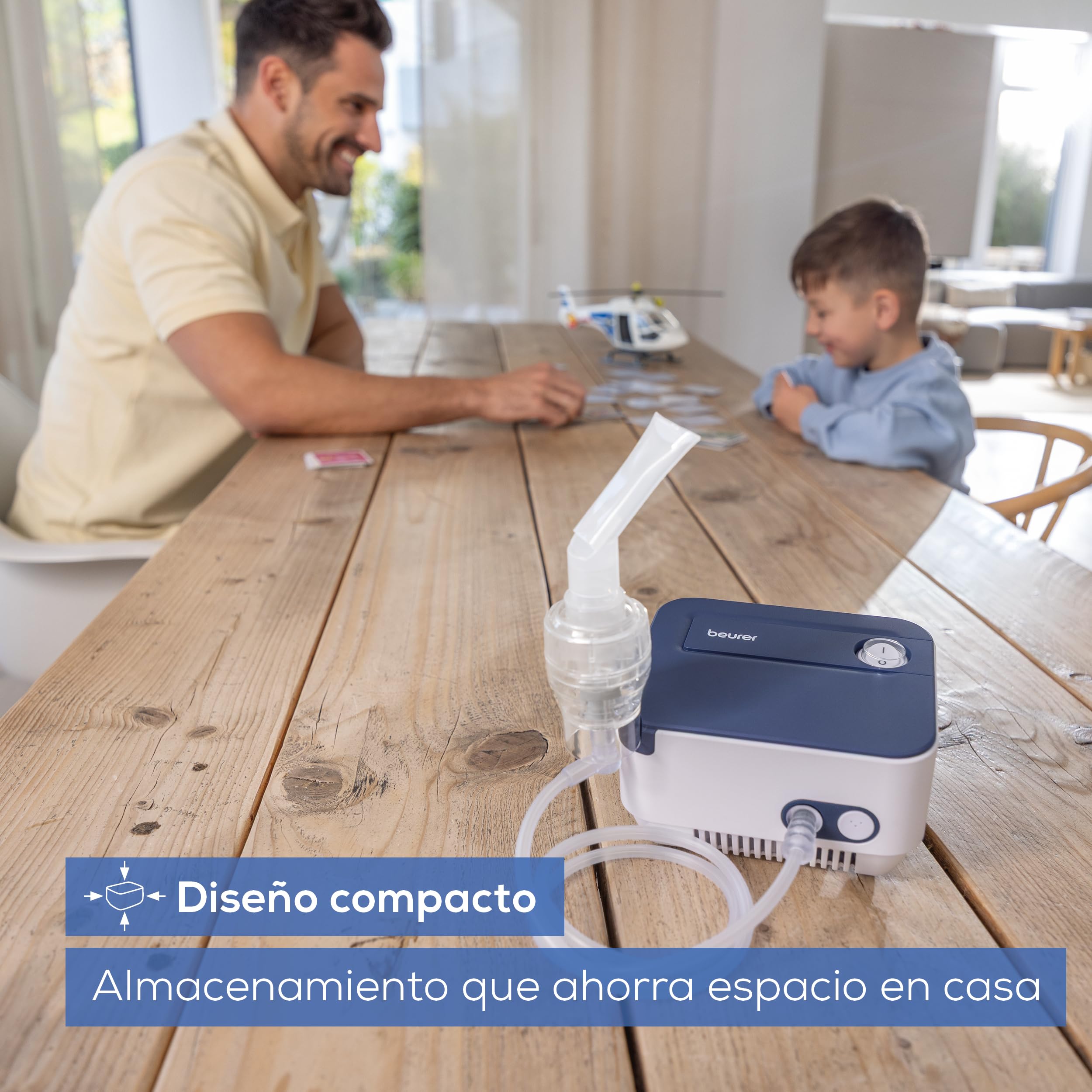 Beurer IH 16 Inhalador Con Tecnología De Aire Comprimido Con Compresor, Nebulizador, Diseño Compacto, Para El Tratamiento De Las Vías Respiratorias, Apto Para Adultos Y Niños, Limpieza Sencilla