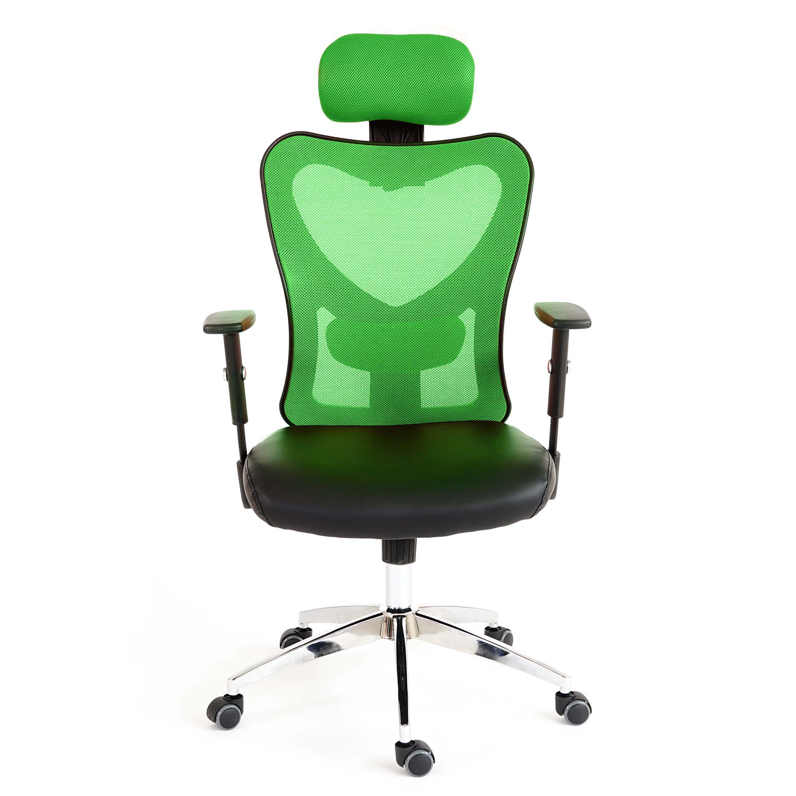 Profesional de oficina – Silla Atlanta XXL, giratoria, 150 kg de piel sintética ~ verde