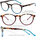 Yogo Vision Bifocal Reading Glasses 2 Pack Plastic Keyhole Spring Hinge Frames Bifocal Readers for Men and Women