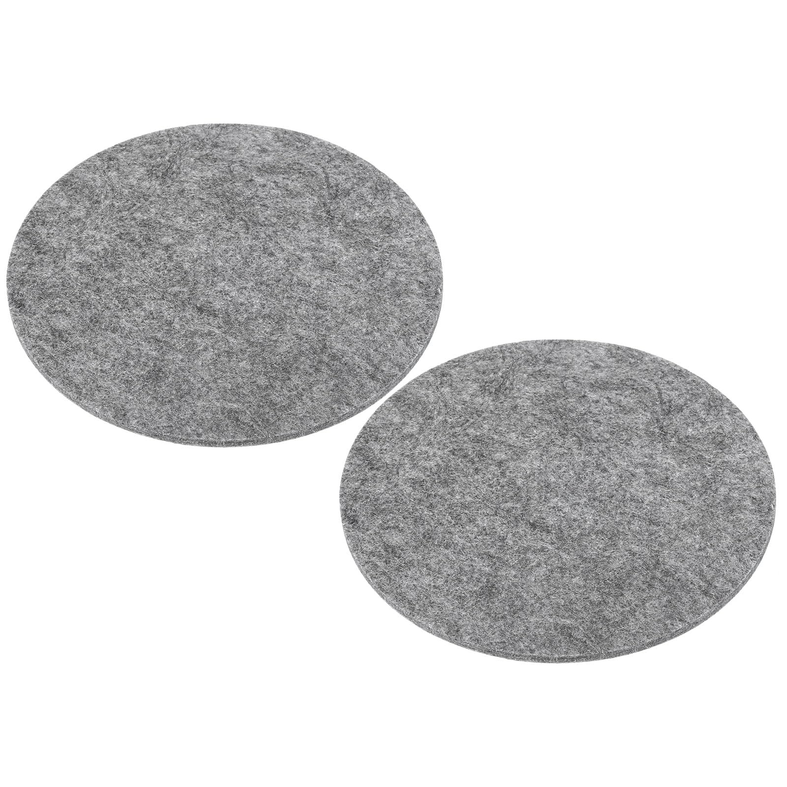 Tapis antidérapant envers feutre gris : lot de 2 coussinets ronds pour luminaires