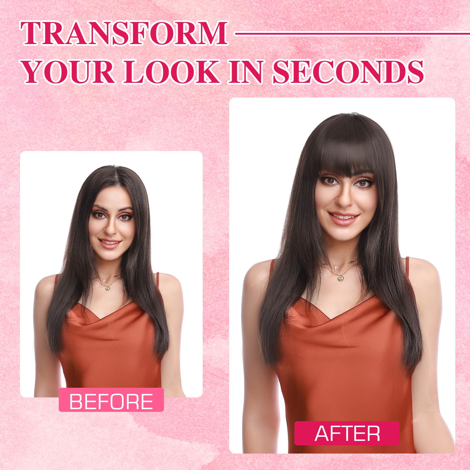 MY-LADY Frangia a Clip Capelli Veri 14g, Leggera Frangetta Finta Francese con Tempie, Biondo Platino Posticci Frangia Frontale Extension per Correggere i Contorni del Viso, Clip in French Bangs (#60)