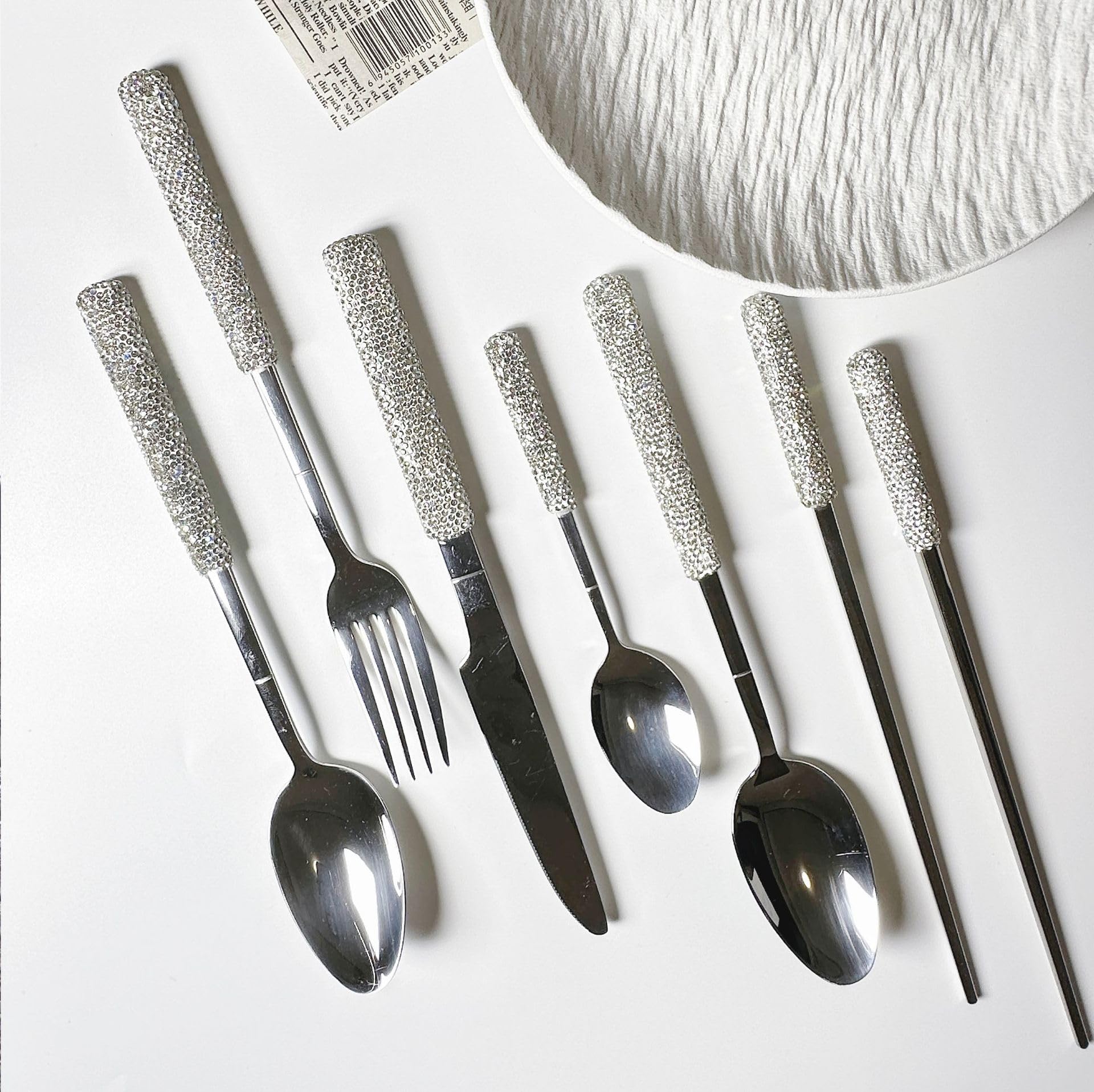 Ménagère de 3/12/18/24/30/36 Couverts en Acier Inoxydable 304, Coffret Cadeau de Luxe léger avec Couteaux et fourchettes à Steak, doré (18 pièces pour 6 Personnes) (doré (36 pièces pour 12 Personnes)