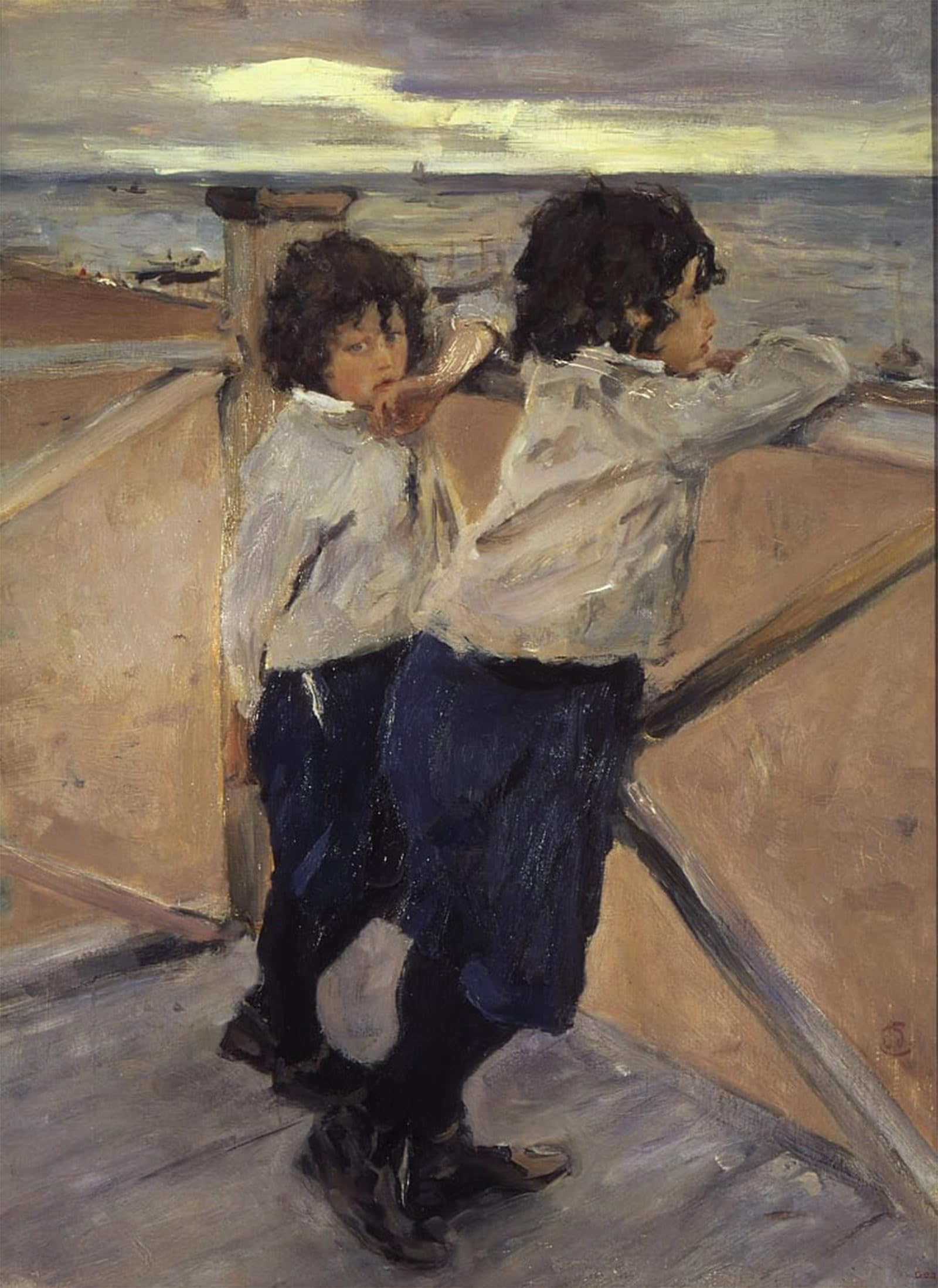 ARTXLXXBN Famous Prints Artwork Pictures Poster Painting Art Children by Valentin Aleksandrovich Serov Artwork Landscape Pictures for Home Decor 60x90cm