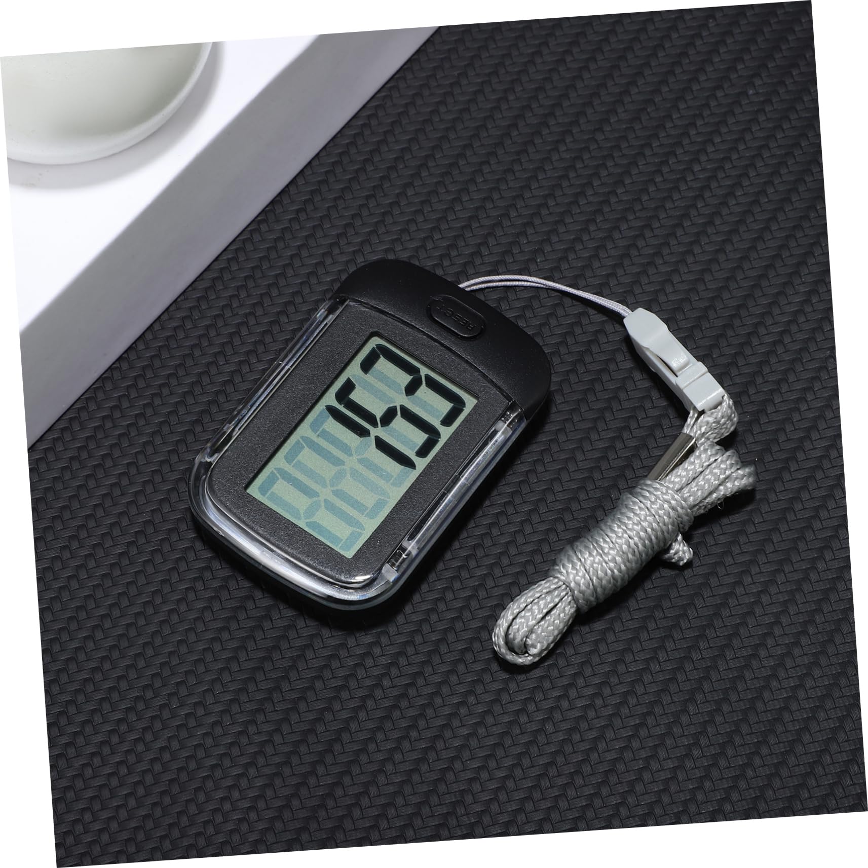 ibasenice pédomètre Portable Clipser Le Compteur de Pas Cheville Suivi des Pas Randonnée Montre Compteur de Pas podomètre Montre Course à Pied Montre Sport Plastique Black