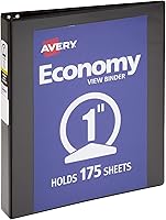 Vista 8 de Avery Economy View - Carpeta de 3 anillas, anillos redondos de 0.5 pulgadas, 1 carpeta negra (05705)