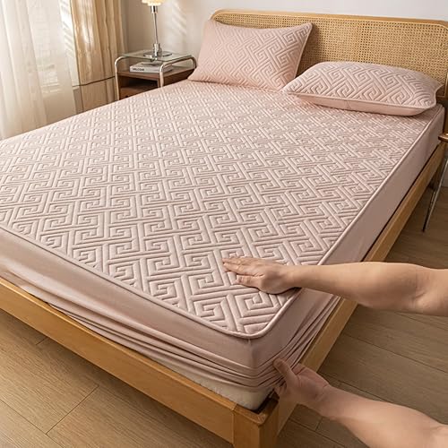 Miniatura 1 de FCLDESHOP Sábanas inferiores, sábanas gruesas con impresión acolchada, para dormitorio de niño y niña, impermeable, barrera de orina, bolsillos