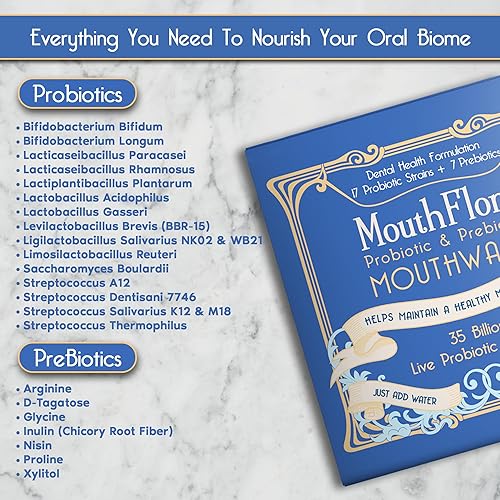 Miniatura 3 de Enjuague bucal probiótico y prebiótico para adultos Alivio bucal de boca seca y bucal Enjuague bucal para la salud de las encías Paquete de 60