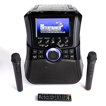 Mr Entertainer Megabox Portable Karaoke Machine with Screen, Black