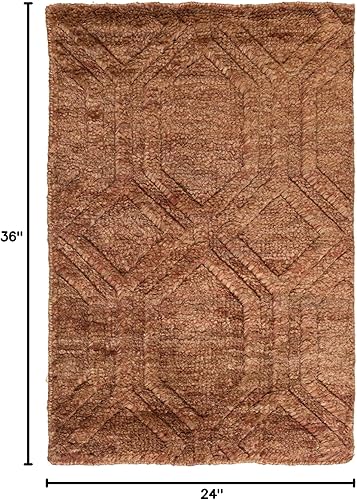 Miniatura 9 de Mark&amp;Day - Alfombras de área Frankford de fibra natural de 8 x 11 pulgadas, color beige, verde y marrón para sala de estar, dormitorio o cocina (8 x