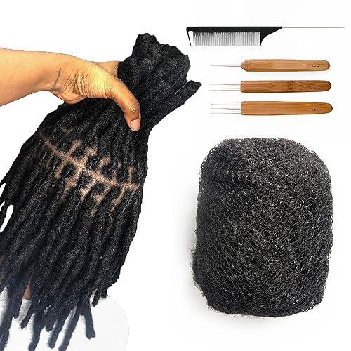 Miniatura 3 de Tight Afro Kinky - Cabello 100% humano a granel para extensiones de draedlock, extensiones de reparación, rizos y trenzas, 3 paquetespaquete (12