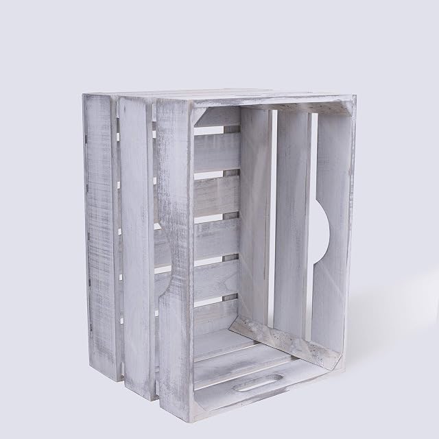 Wickerfield BULK WOODEN CRATE STORAGE BOX/PLANTER/SHELVES WOODEN CRATE WITH HANDLES WOODEN SHELVES WOODEN STORAGE BOX (Medium)