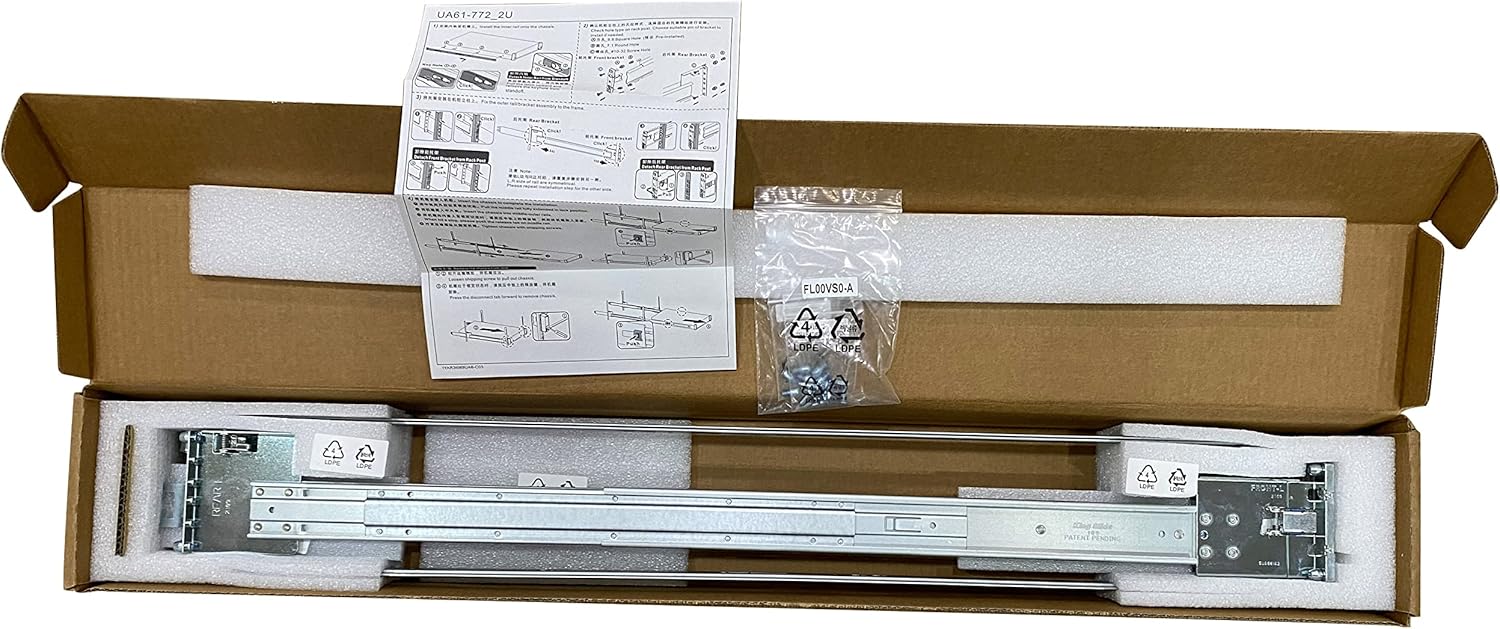 BestParts New 2U Sliding Rail Kit Compatible with HP ProLiant DL380 G9 G10 / DL380p G8 / DL388 G9 G10 Server in Box