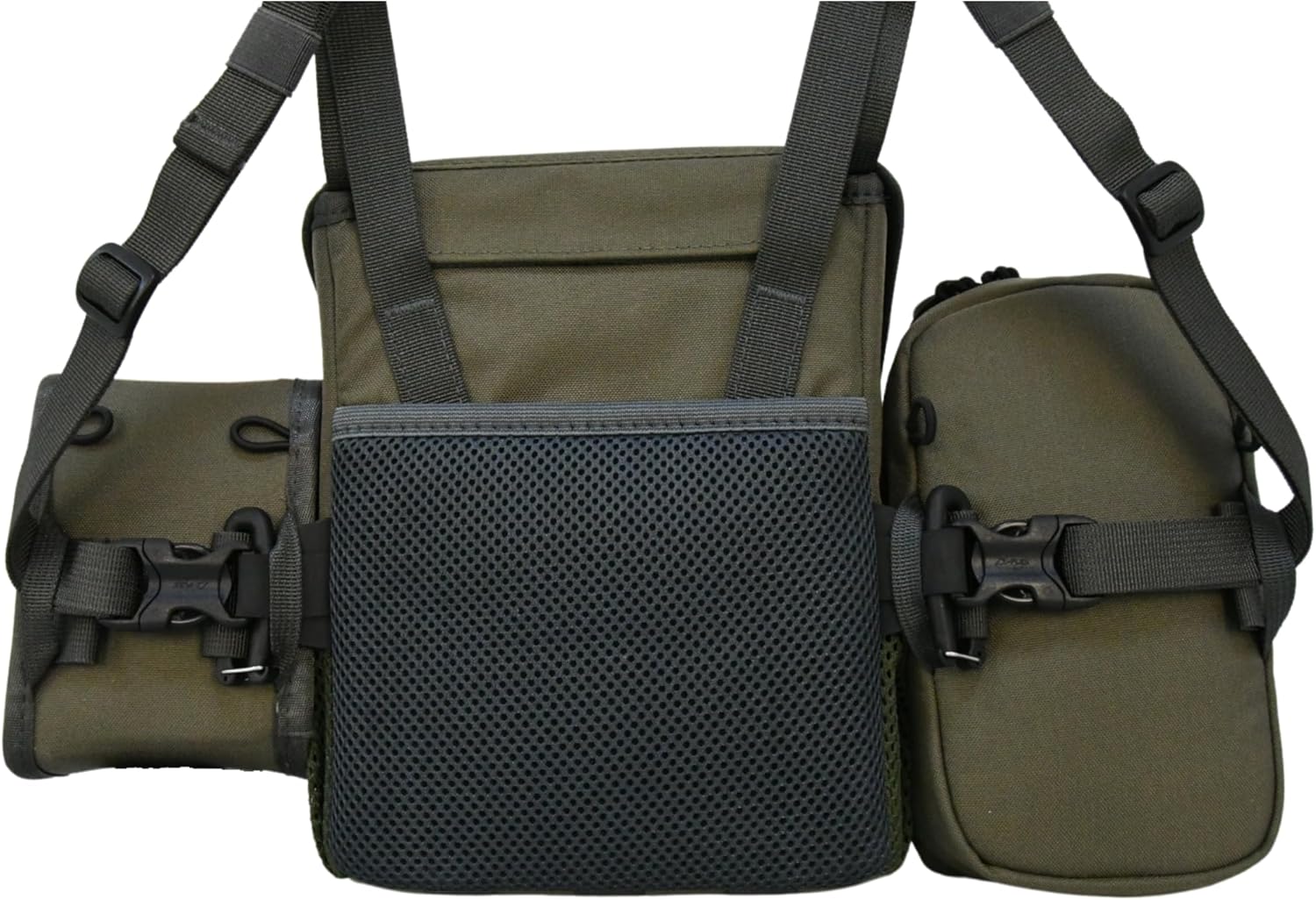 Dale & Company Binocular Harness for Hunting – Bino Harness System with Rangefinder Pouch & Phone Holder – Magnetic Cordura Chest Pack – Fits 10x42–12x50 – Recon Pro Backcountry Hunting Gear
