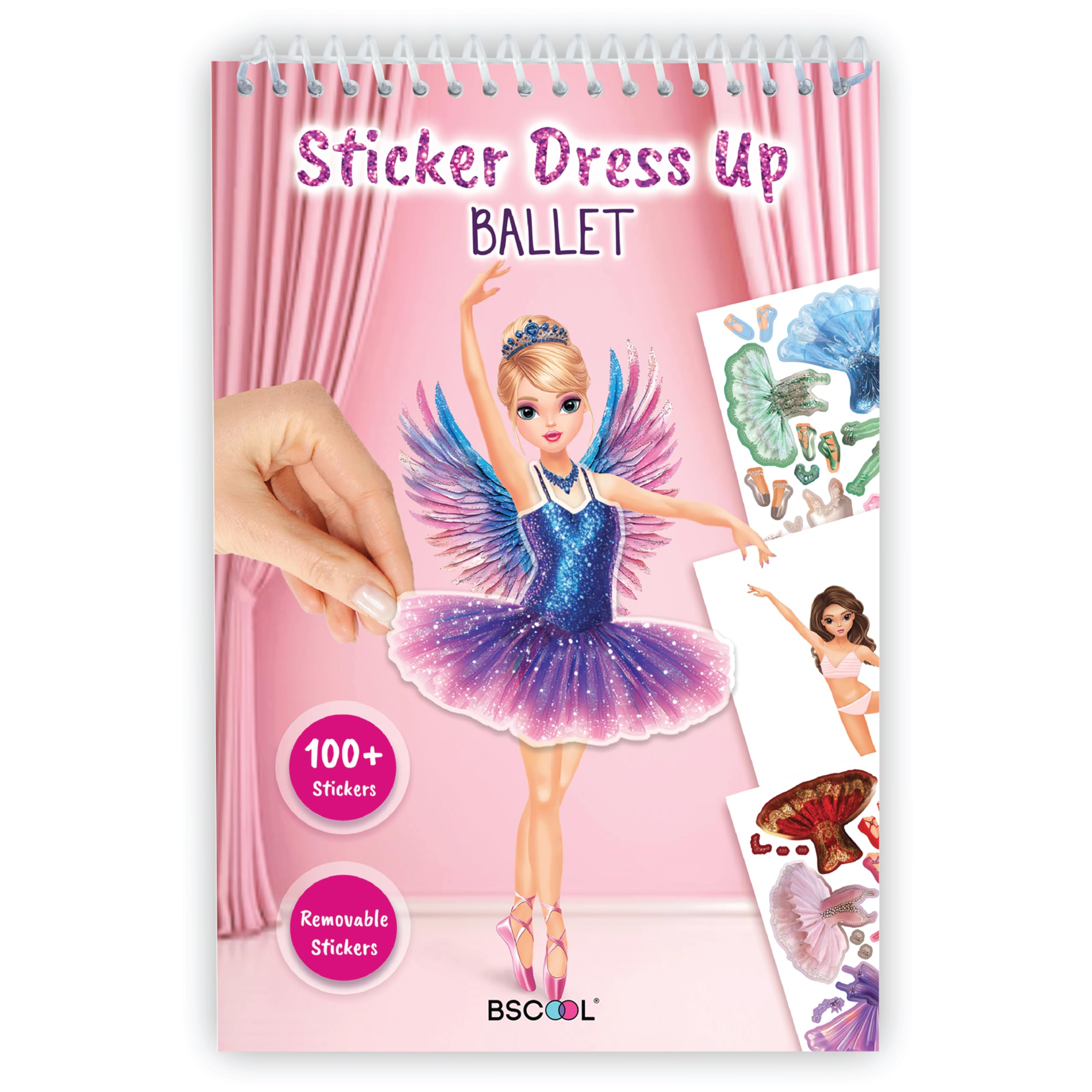 BSCOOL Sticker Dress Up Ballet - Sticker Activity Book for Kids. Learn Girls Fashion Design for Ballet with Stickers and Guides for Kids 5 and up.