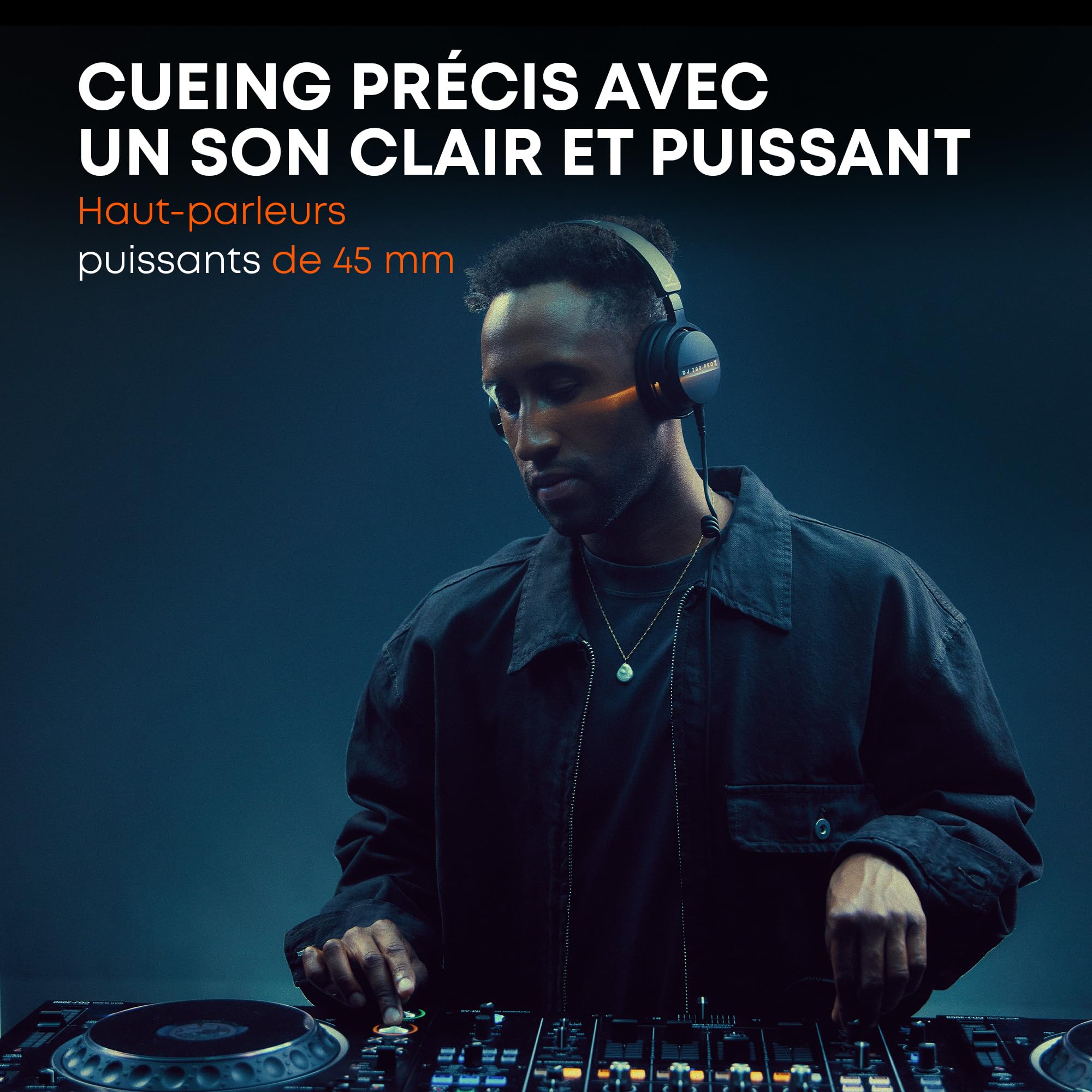 beyerdynamic DJ 300 Pro X Casque DJ Professionnel 2 en 1, Changement Supra-auriculaire/sur-auriculaire comme Fonction de Style et d'utilisation Flexible pour Les DJ Professionnels