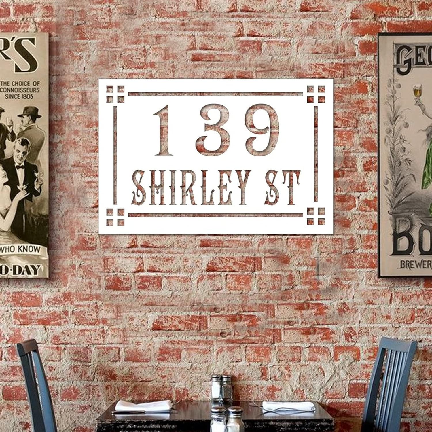 Metal Sign Personalized Address Metal Sign2 Metal Personalized Signs Home Gallery Wall Decorations Front Porch Address Plaque Personalized Metal Art Housewarming Gift Outdoor Metal Wall Art Gift