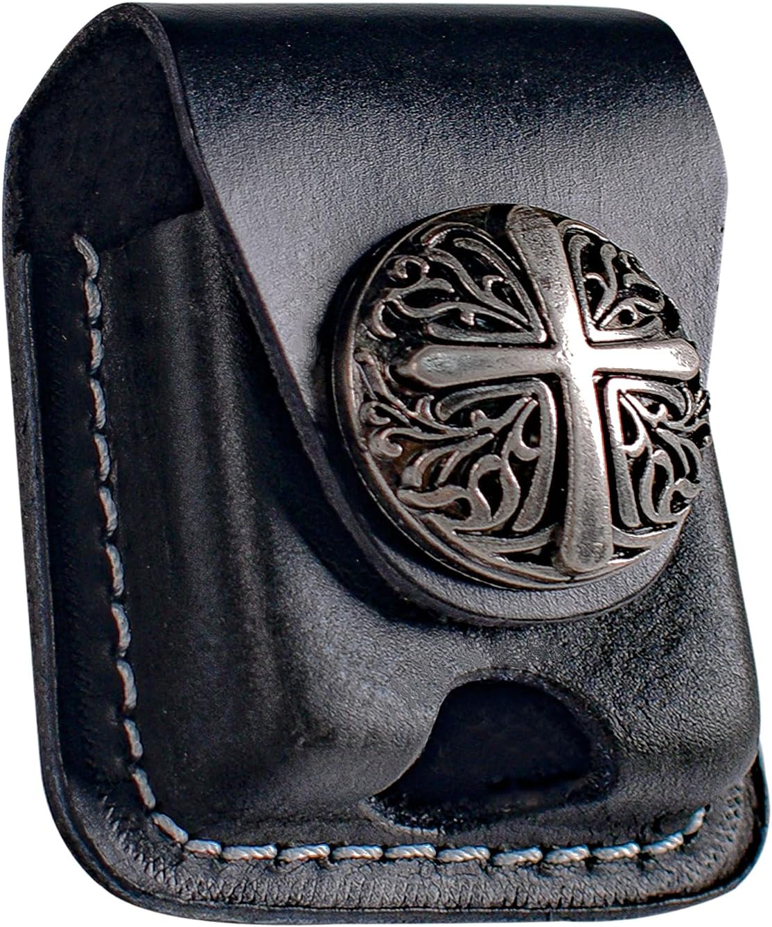 Handmade Fliptop Leather Lighter Pouch Holder Case with Pocket Belt Loop