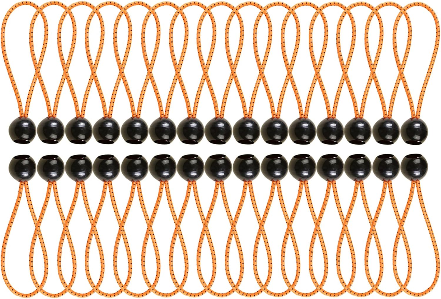 Anjing Bungee Cord with Balls,75 Pack 6 inch, Marquee Bungee Toggles