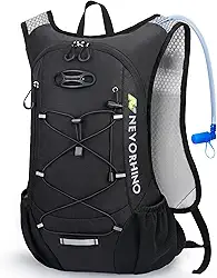 Mochila de hidratação leve, mochila de corrida com bexiga de água de 2L, mochila de água hidro para ciclismo, caminhada, rave para homens e mulheres