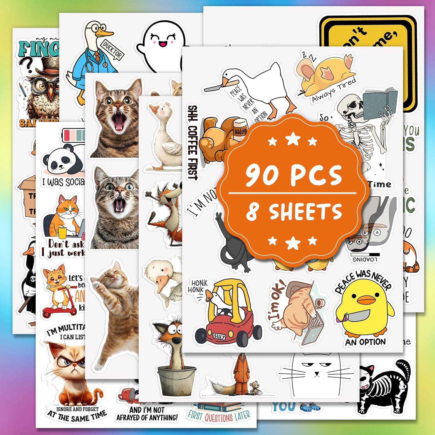 100PCS Funny Stickers for Adults – Meme Water Bottles Sticker Pack Waterproof Adult Stickers for Laptop, Water Bottle, Hard Hats, Sarcastic, Scrapbooking Decals - Image 2