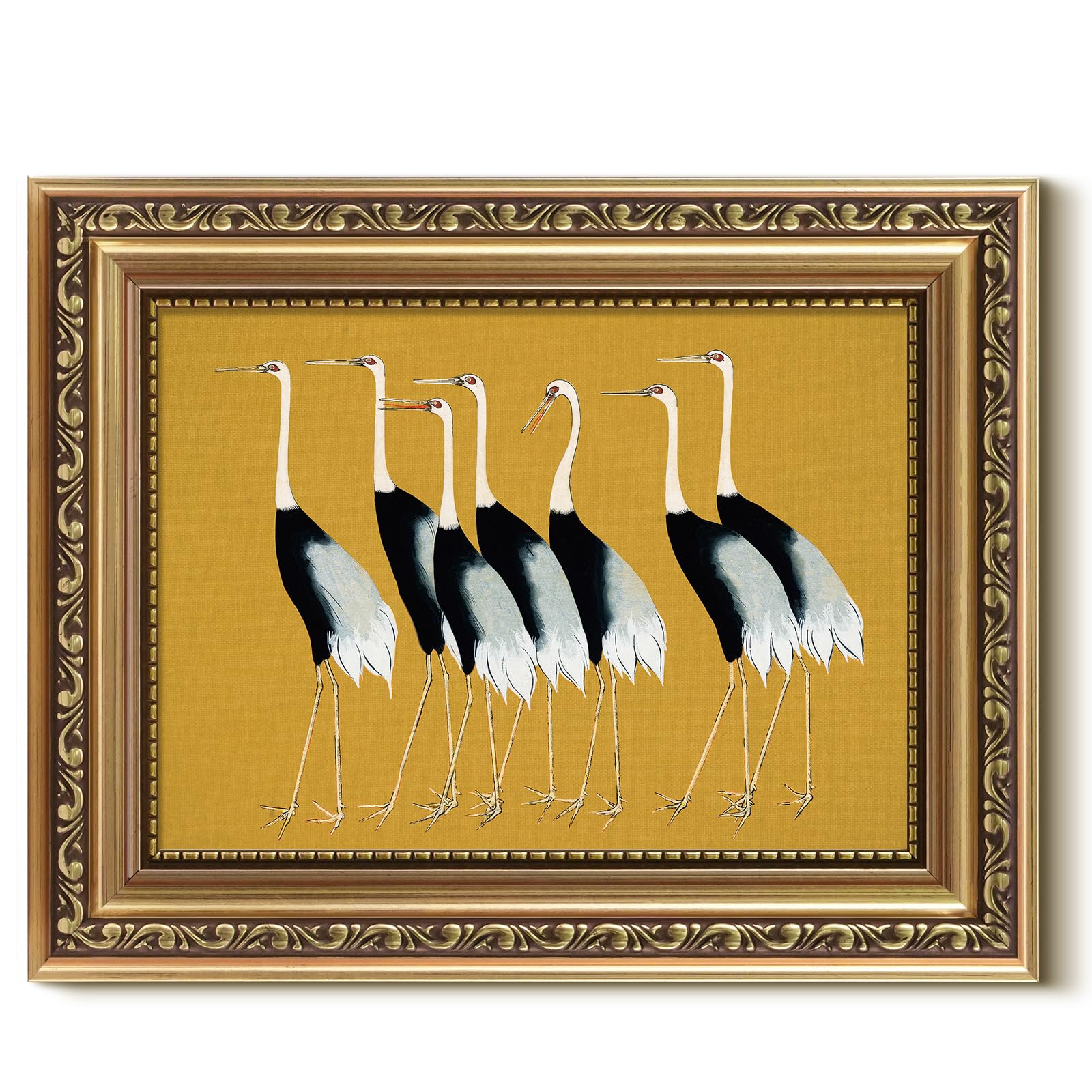 VIYYIEA Gold Framed Wall Art Canvas Print Home Decor Vintage Swan Decoration Grace Swan Art Painting Pictures Rustic Bathroom Wall Decor Animal Farmhouse Artwork for Living Room Bedroom Office 11x14in — view 26