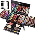 CHARMCODE 190 Colors Cosmetic Make up Palette Set Kit Combination with Eyeshadow Facial Blusher Eyebrow Powder Face Concealer Powder Eyeliner Pencil A Mirror All-in-One Makeup Gift Sets For Women