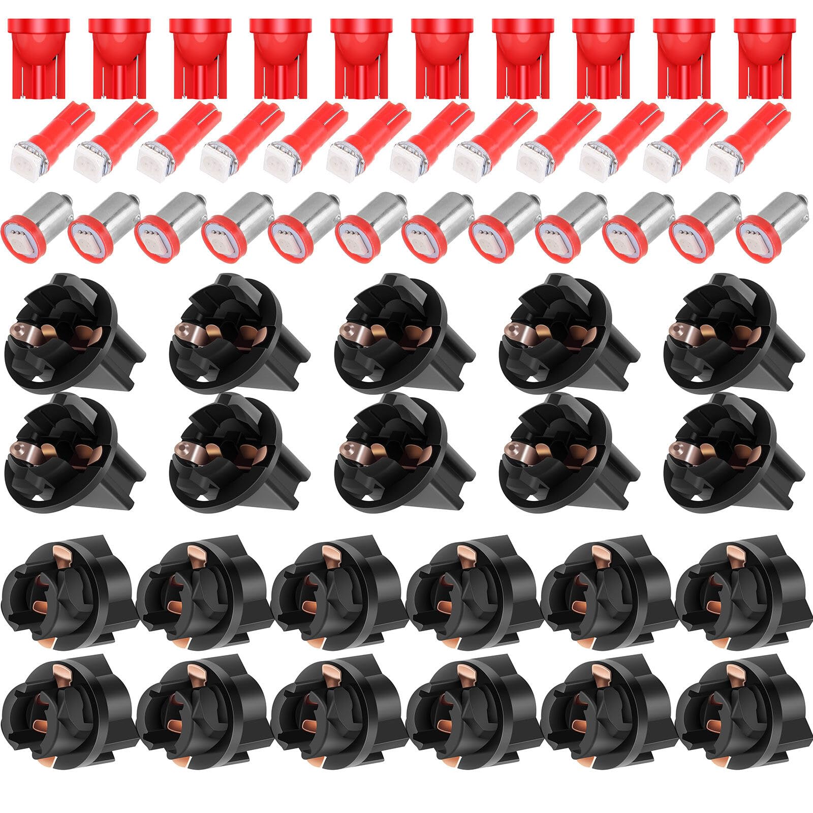 LBRST 10 x T10 6-3020-SMD Red 168 Instrument Lights 10 x T10 168 184 192 193 259 Twist Lock Socket 12 x T5 1-5050-SMD Red 74 73 2721 Instrument Lights 12 x T5 74 73 2721 Twist Lock Socket