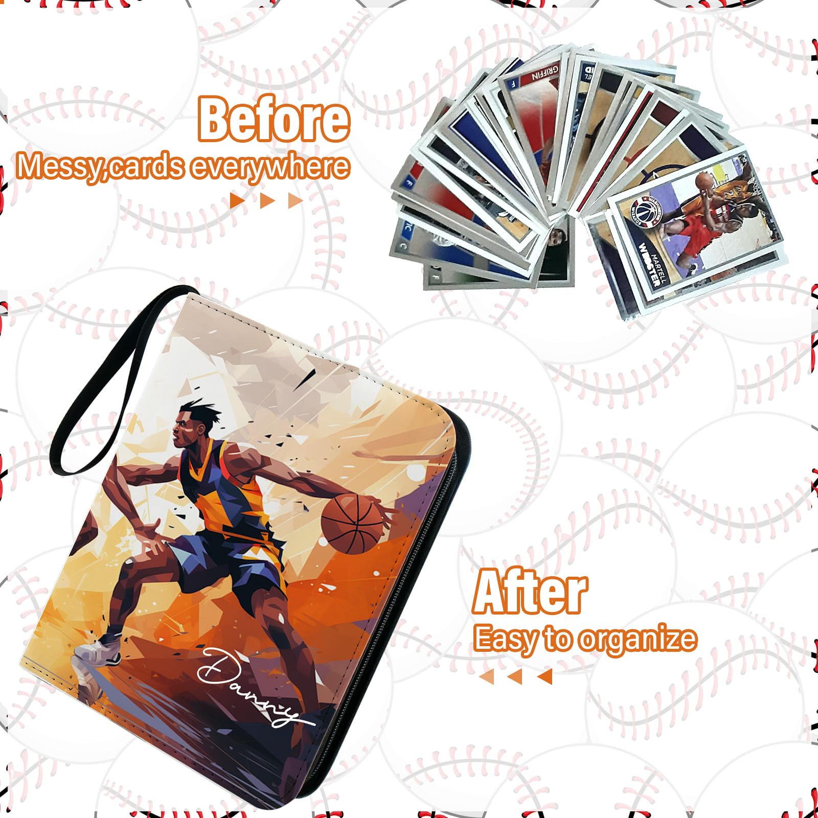 custom baseball card binder 3D Baseball Card Binder with Vintage Design main image 0