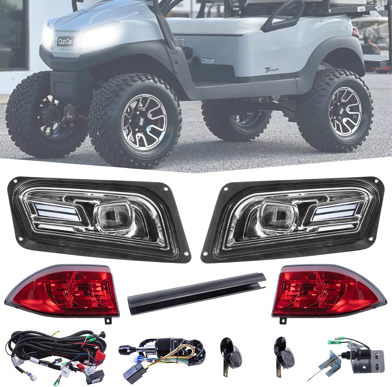 Deluxe LED Light Kit for Club Car Tempo Street Legal