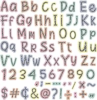 Vista 22 de 260 piezas de letras en blanco y negro para tablón de anuncios de aula, paquete combinado de letras de 4 pulgadas, juego de puntos y rayas