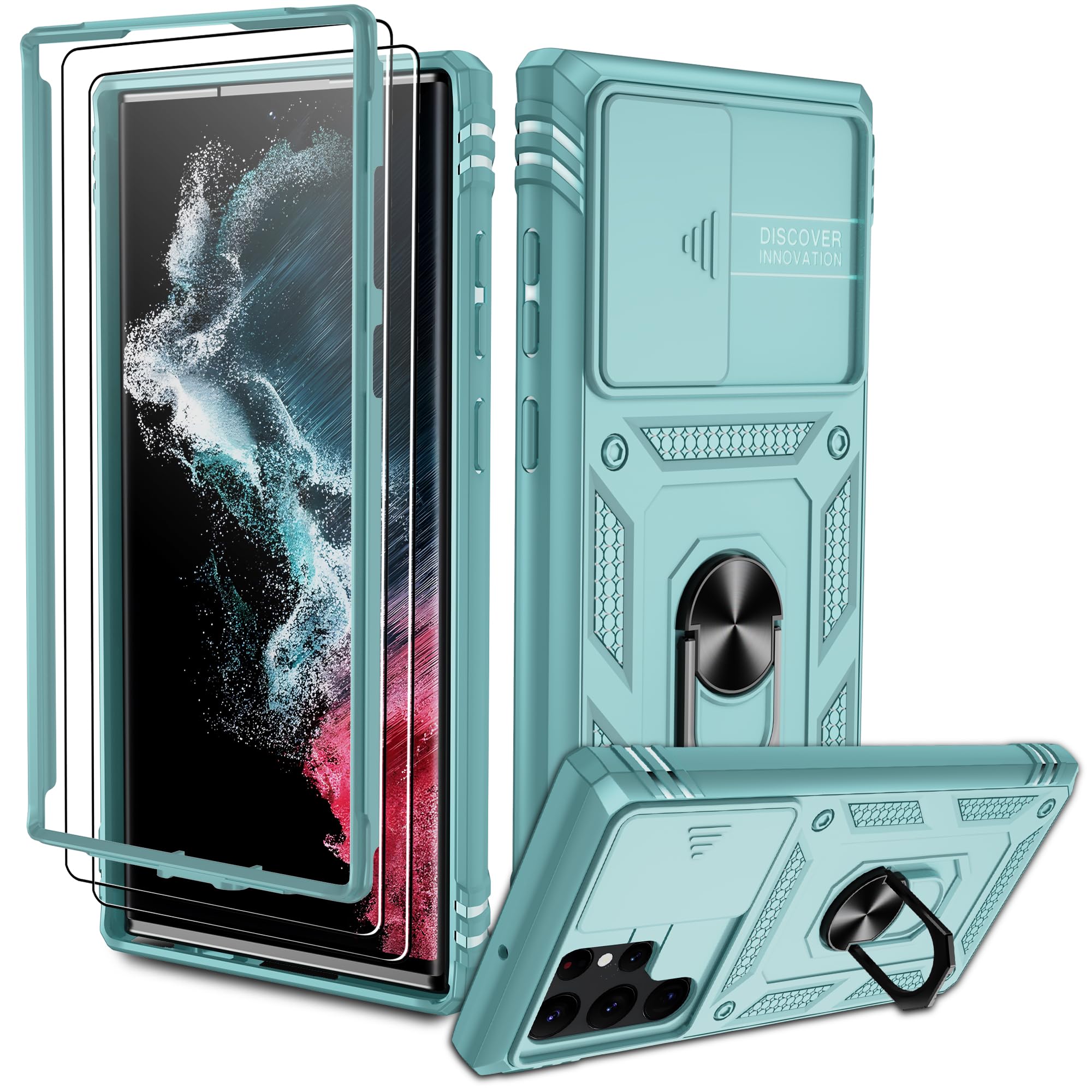 Kompatibel mit Samsung Galaxy Hülle, Eingebetteter Ständer Militärgrad Schutzhülle Handyhülle Starke Stoßfestigkeit Samsung Schutzhülle Samsung Galaxy case Cover