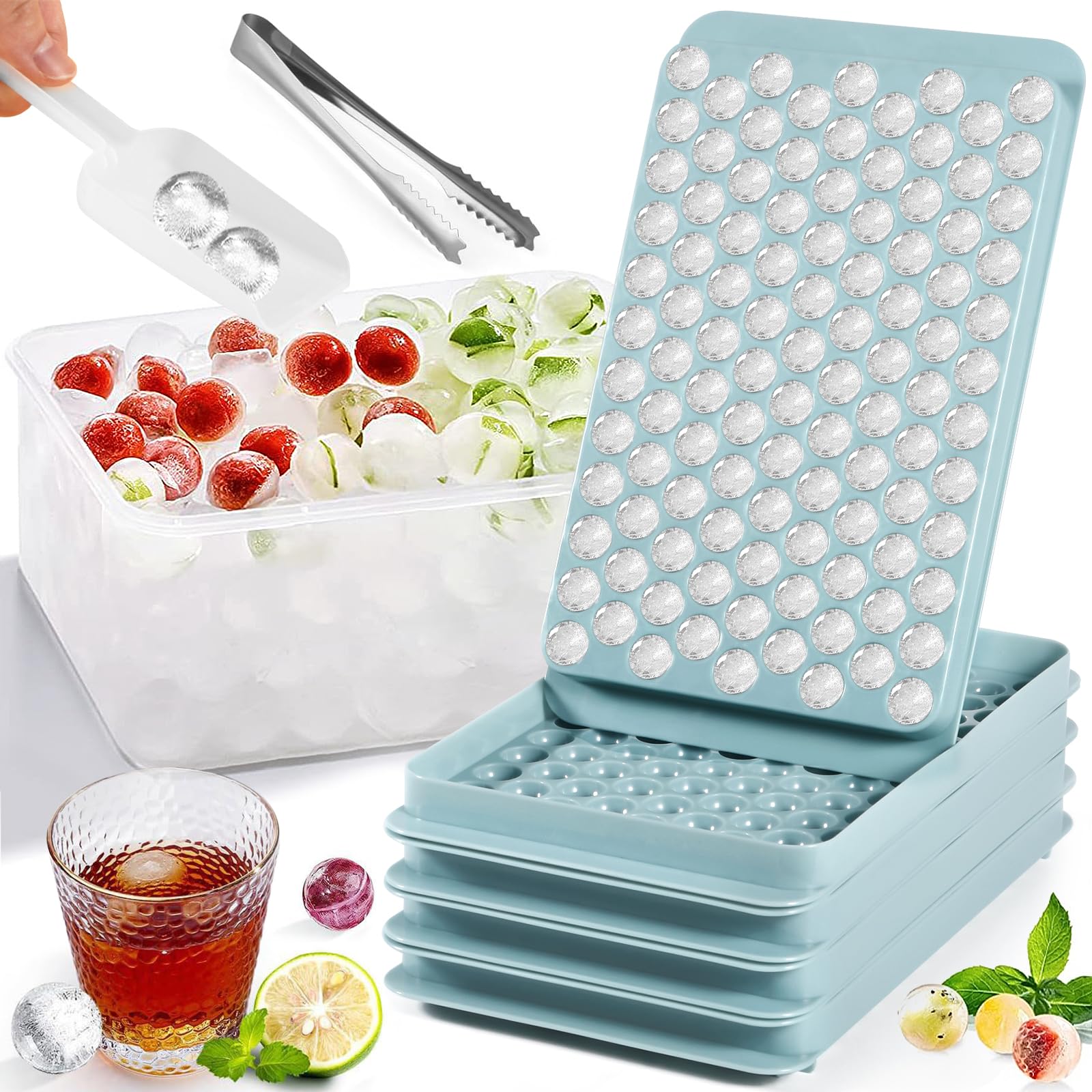 Moule à Glaçons Ronds Mini - 416 Petites Boules De Glace Pour Tes Cocktails !