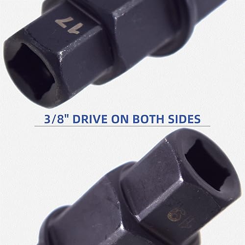 Miniatura 3 de Alltooetools Herramienta de eje hexagonal para motocicleta, rueda de eje delantero, 12, 14, 17, 19, 22, 0.945 in, 6 en 1, herramienta de adaptador