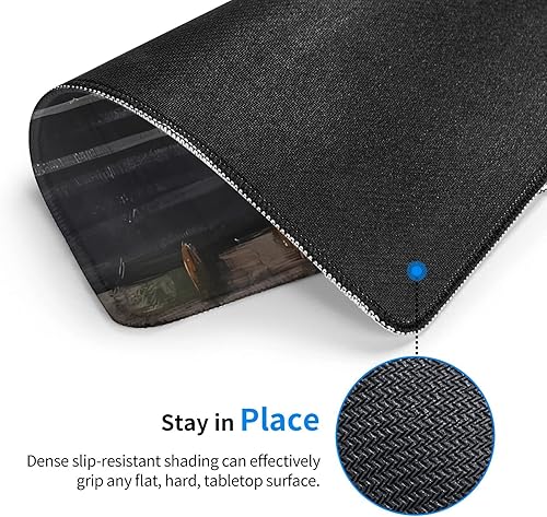 Miniatura 4 de Alfombrilla de mouse Forest Ghosts, bonita alfombrilla de mouse para mouse inalámbrico, rectangular impermeable para escritorio con base de goma