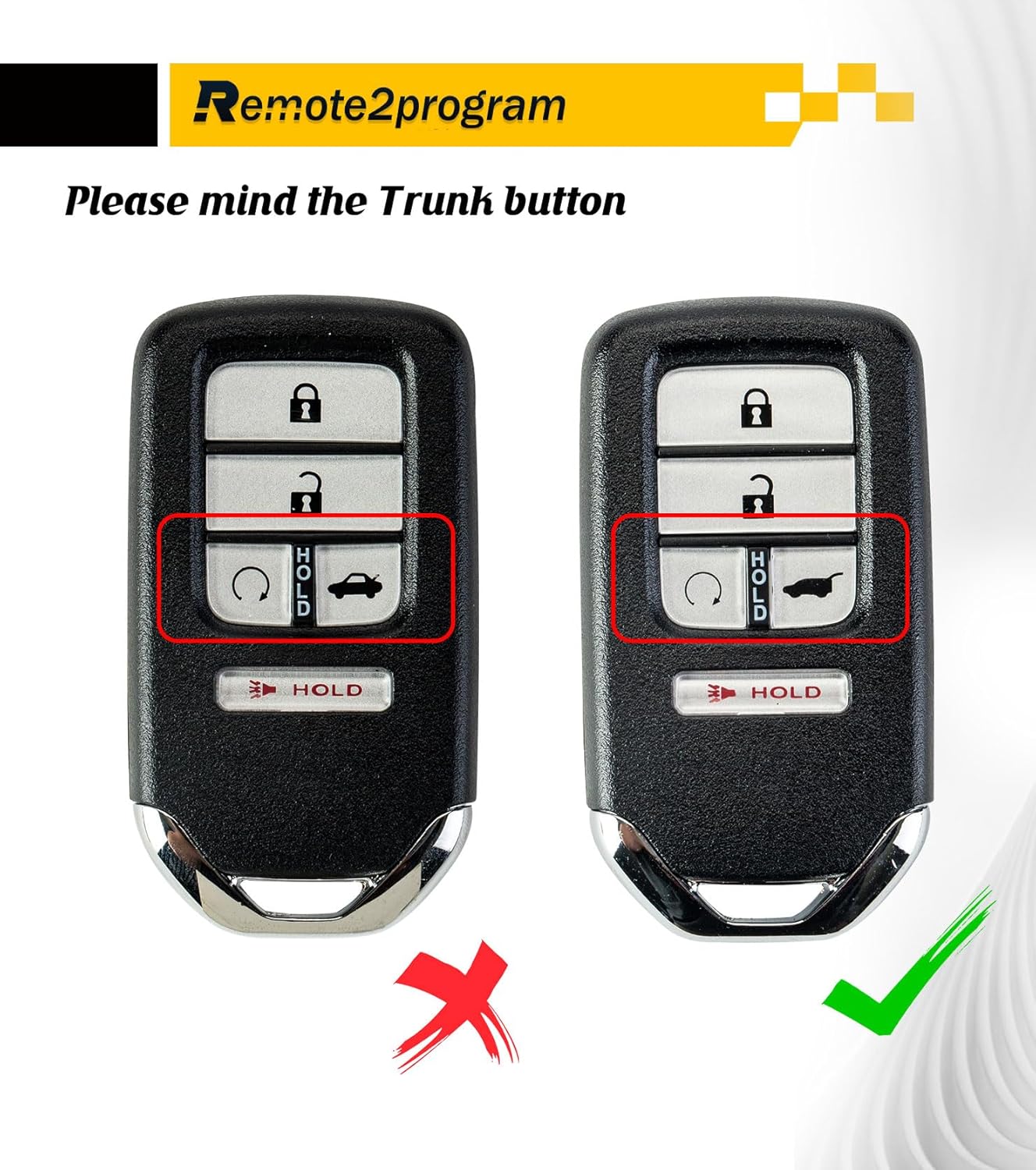 DIY Programming Car Key Tool for No Working Remote and Keyless Entry Remote Control Replacement for 2016-2019 Honda Civic/Pilot with FCC: KR5V2X (5 Buttons)