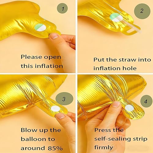 Miniatura 8 de Decoraciones de cumpleaños número 40 para hombres y mujeres, divertido cartel dorado con globos de aluminio, telón de fondo de cortina de aluminio,