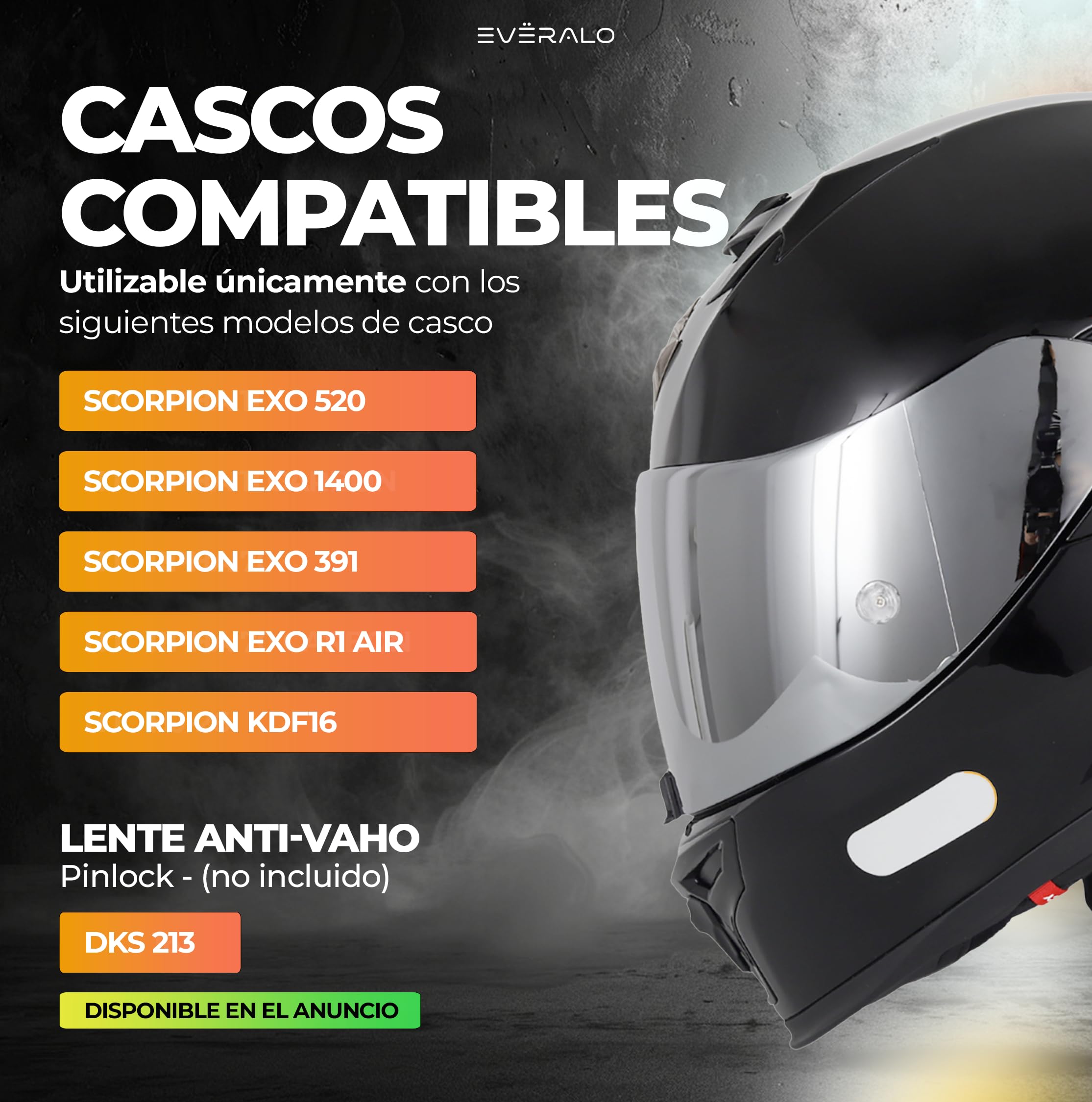 Visera compatible con Scorpion Exo 520-1400 - 391 - R1 Air (Cromo Espejo) - 3