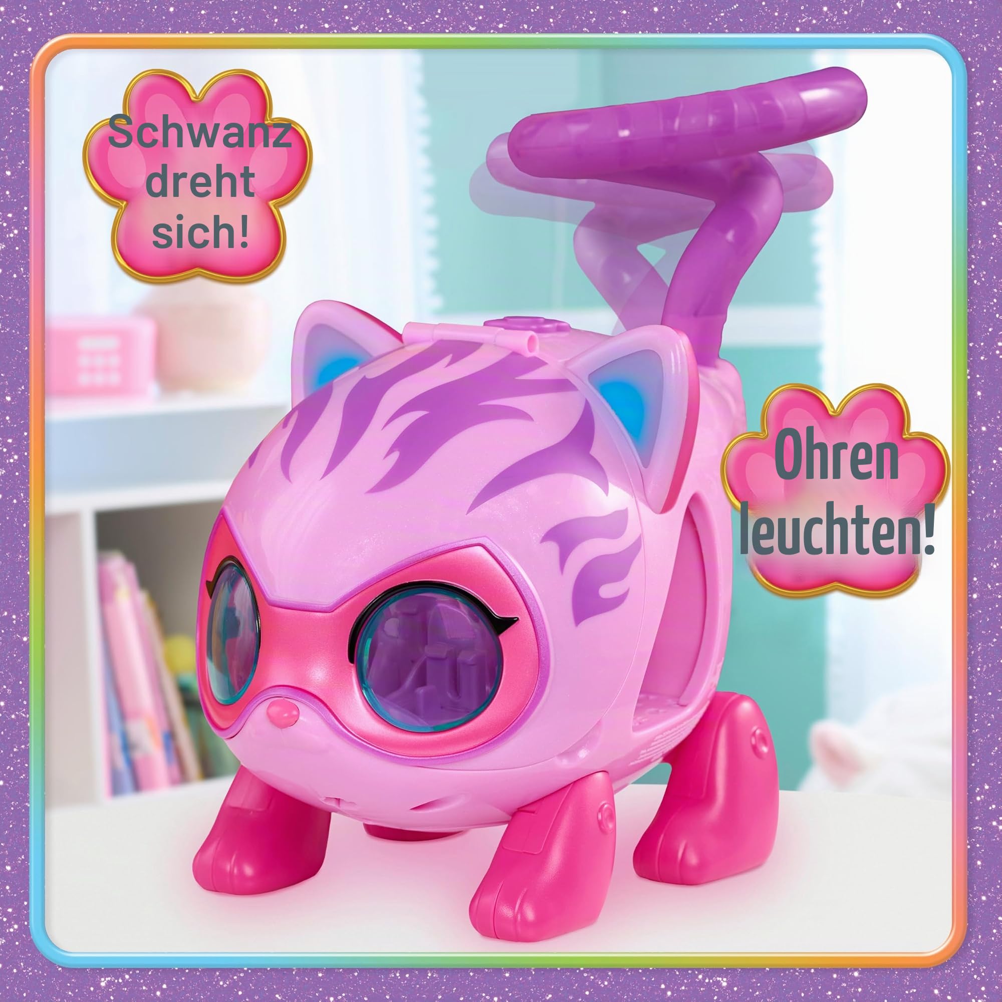 Just Play Hubschrauber Disney Junior SuperKitties Su-Purr Wild Kitty mit Licht und Sound, 14 cm, 3 Stück Figuren mit veränderbarer Form, Spielzeug für Kinder ab 3 Jahren, Rosa