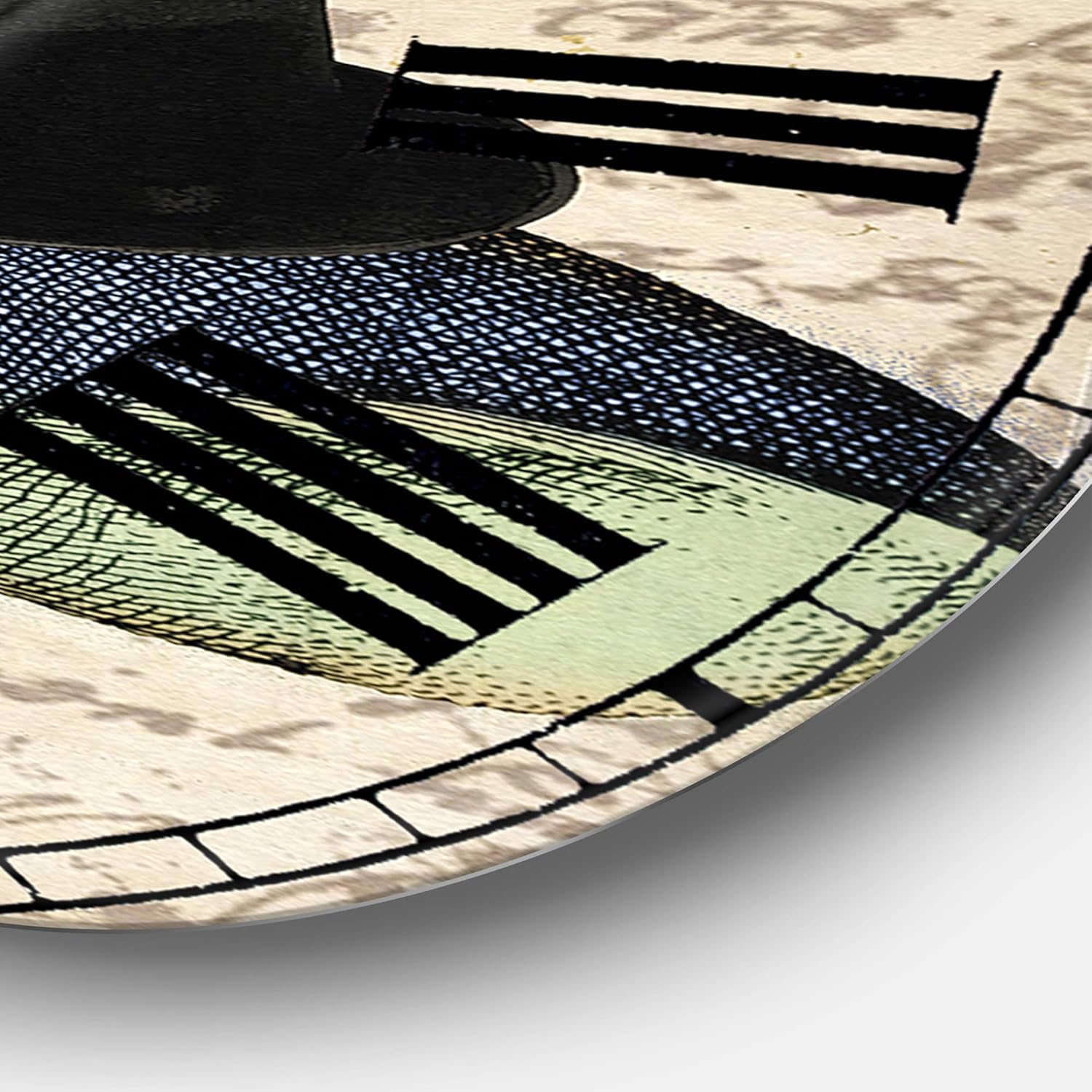 'Old Style Whale with Hat' Large Nautical & Coastal Wall Clock for Home Bedroom Bathroom Office Living Room Decoration