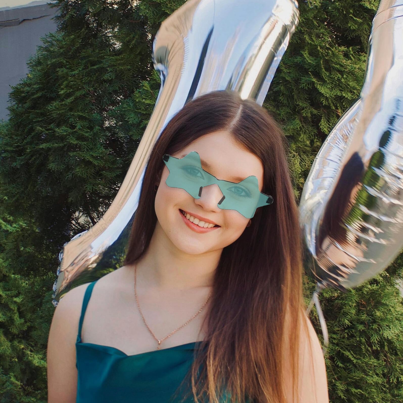 Ipetboom Gafas de Sol sin Montura Forma de Estrella 24 Piezas Multicolor Protección UV Accesorio Divertido para Fiestas Fotografía Playa y Celebraciones Infantiles