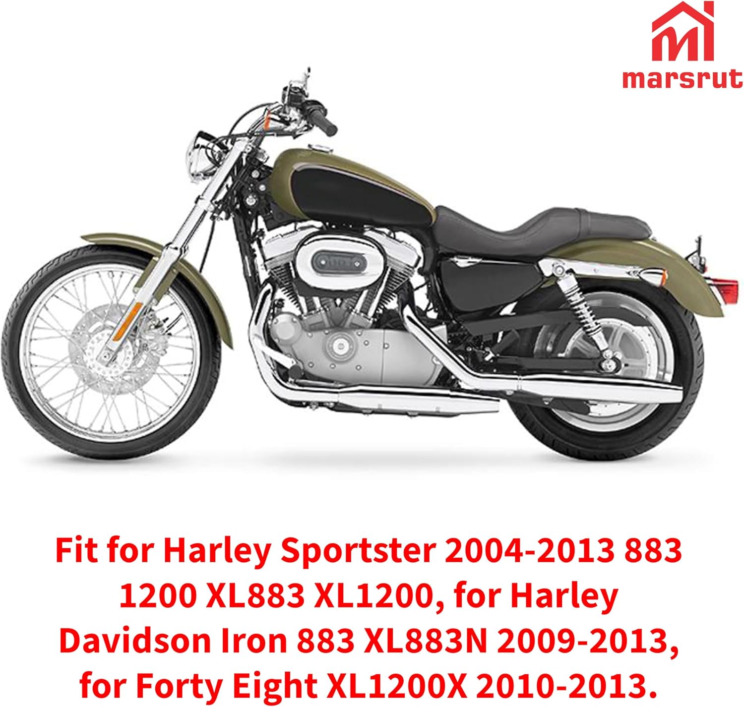 Left Battery Cover Fit for Harley Sportster 2004-2013 883 1200 XL883 XL1200, for Harley Davidson Iron 883 XL883N 2009-2013, for Forty Eight XL1200X 2010-2013, Side Covers Accessories, Matte Black