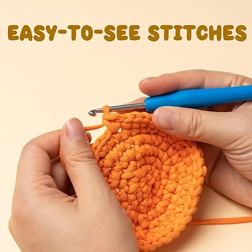 Miniatura 3 de Abudada Craftori Kit de ganchillo para principiantes, kit completo de inicio con hilo fácil de coser, tutoriales en video paso a paso, regalo