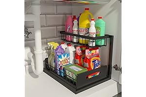 REALINN 2 Tier Slide Out Rolling Shelves