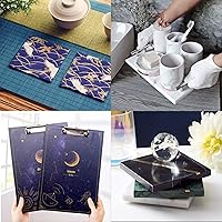 Vista 6 de Moldes grandes de resina de silicona, 3 moldes de resina de geoda de ágata, incluye molde cuadrado, rectangular, molde de silicona para hacer