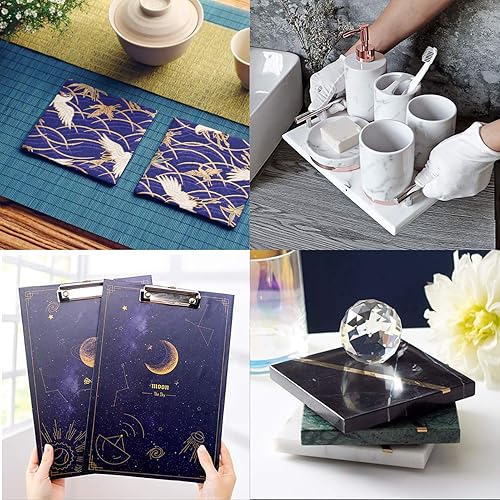 Miniatura 6 de Moldes grandes de resina de silicona, 3 moldes de resina de geoda de ágata, incluye molde cuadrado, rectangular, molde de silicona para hacer